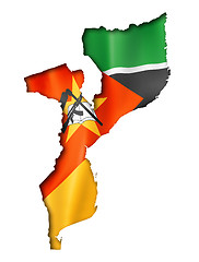 Image showing Mozambique flag map