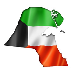 Image showing Kuwaiti flag map