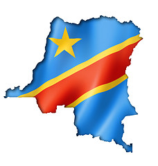 Image showing Democratic Republic of the Congo flag map