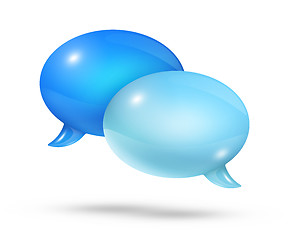 Image showing Blue speech bubbles