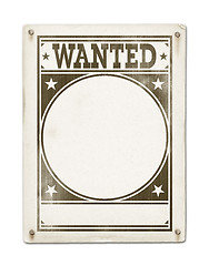 Image showing Wanted poster isolated on white