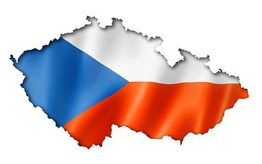 Image showing Czech flag map