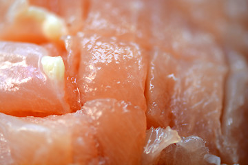 Image showing fresh raw beef piece in closeup