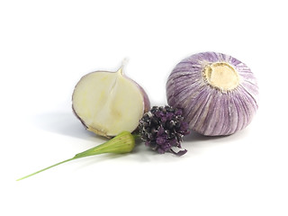 Image showing Purple Garlic