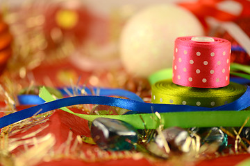 Image showing Christmas ball, new year invitation card