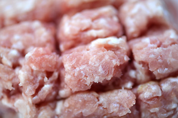 Image showing raw beef piece, macro