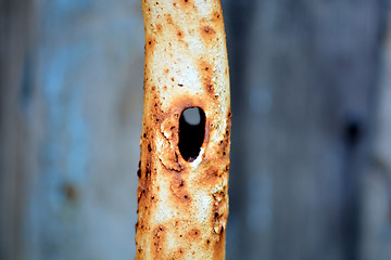 Image showing rusty metal pipe