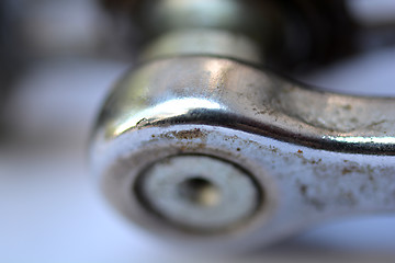 Image showing old bicycle metal detail