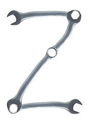 Image showing letter Z made of spanners