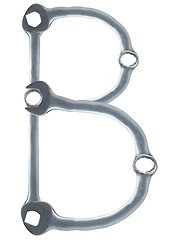 Image showing letter B made of spanners