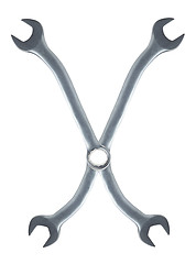 Image showing letter X made of spanners