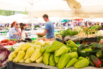 Image showing Vegetable market stall.