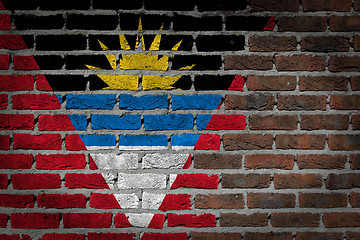 Image showing Dark brick wall - Antigua and Barbuda