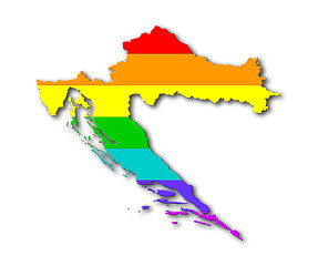 Image showing Rainbow flag pattern - Croatia