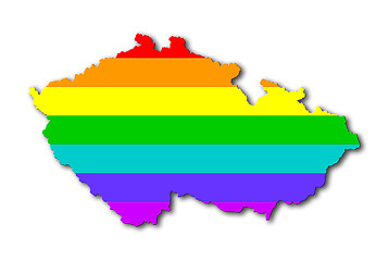 Image showing Rainbow flag pattern - Czech Republic