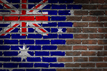 Image showing Dark brick wall - Australia