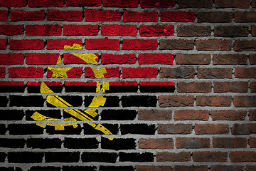Image showing Dark brick wall - Angola