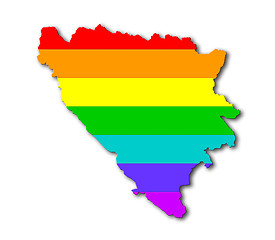 Image showing Rainbow flag pattern - Bosnia and Herzegovina