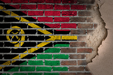 Image showing Dark brick wall with plaster - Vanuatu