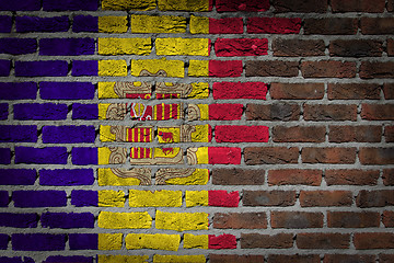 Image showing Dark brick wall - Andorra