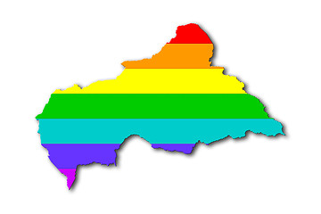 Image showing Rainbow flag pattern - Central African Republic