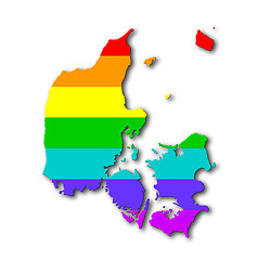 Image showing Rainbow flag pattern - Denmark