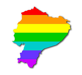 Image showing Rainbow flag pattern - Ecuador