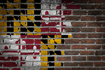 Image showing Dark brick wall - Maryland