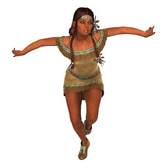 Image showing Dancing Native American Woman