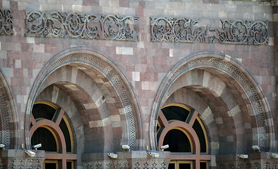 Image showing Old building facade and windows