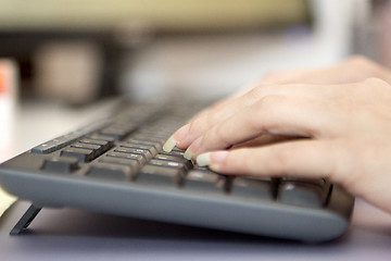 Image showing hands on keyboard