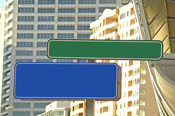 Image showing empty city signs