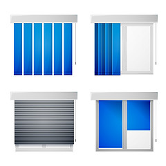 Image showing Vector icons for window louvers