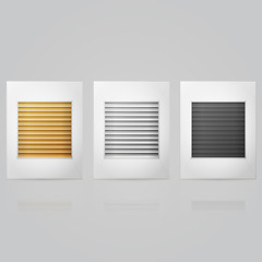 Image showing Vector illustration of window louvers in frame