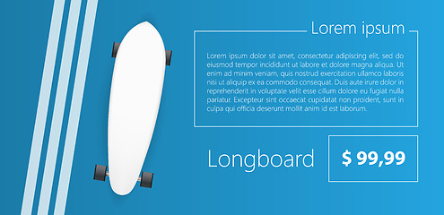 Image showing Vector ad layout for longboard