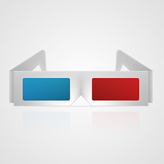 Image showing Vector illustration of 3d cinema glasses