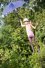 Image showing flying girl