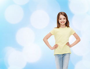 Image showing smiling little girl in casual clothes