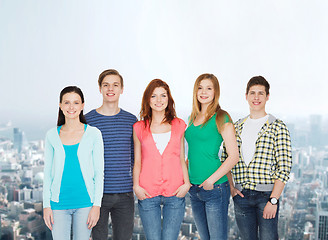 Image showing group of smiling students standing