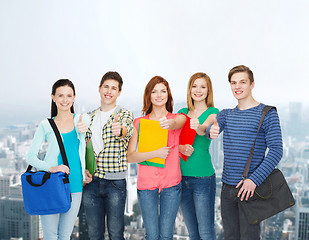 Image showing group of smiling students standing