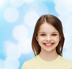 Image showing smiling little girl over white background