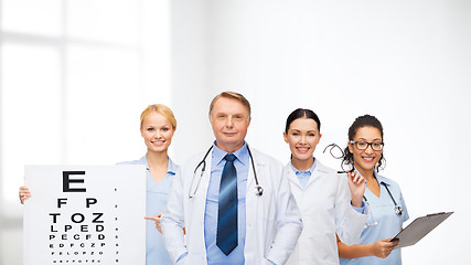 Image showing smiling eye doctors and nurses