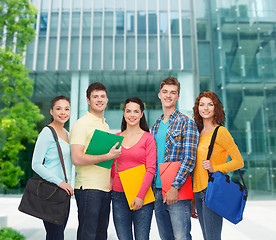 Image showing group of smiling teenagers