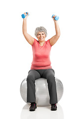 Image showing Fiitness old woman 