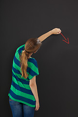 Image showing Writing on a chalkboard