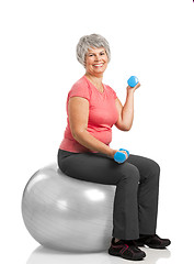 Image showing Fiitness old woman 