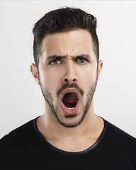 Image showing Man yelling