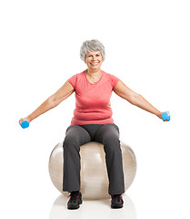 Image showing Fiitness old woman 