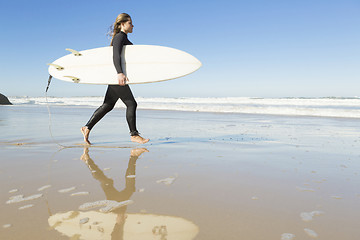Image showing Surfer girl