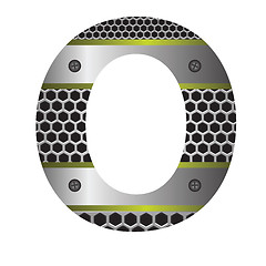 Image showing perforated metal letter O